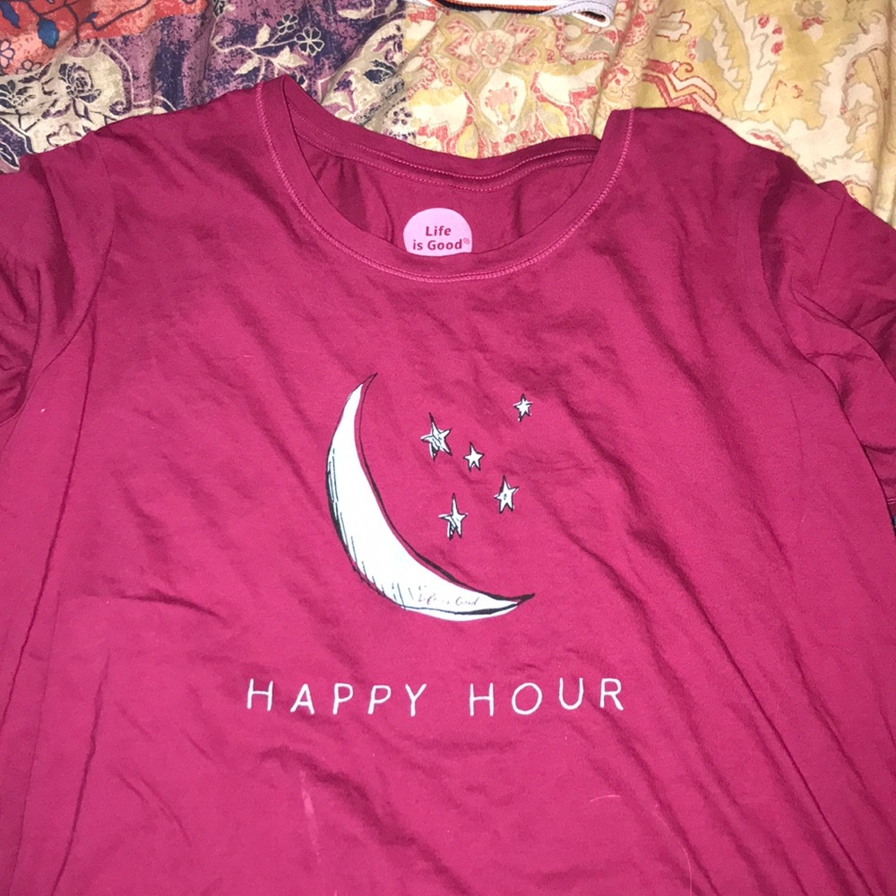 woman’s large life is good shirt:)